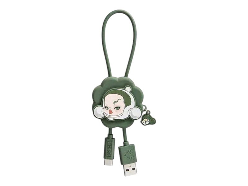 Pop Mart SKULLPANDA The Ink Plum Blossom Series Line The Moss iPhone Cable