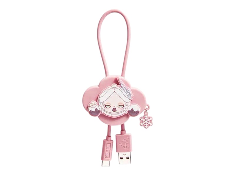 Pop Mart SKULLPANDA The Ink Plum Blossom Series Line The Snow iPhone Cable