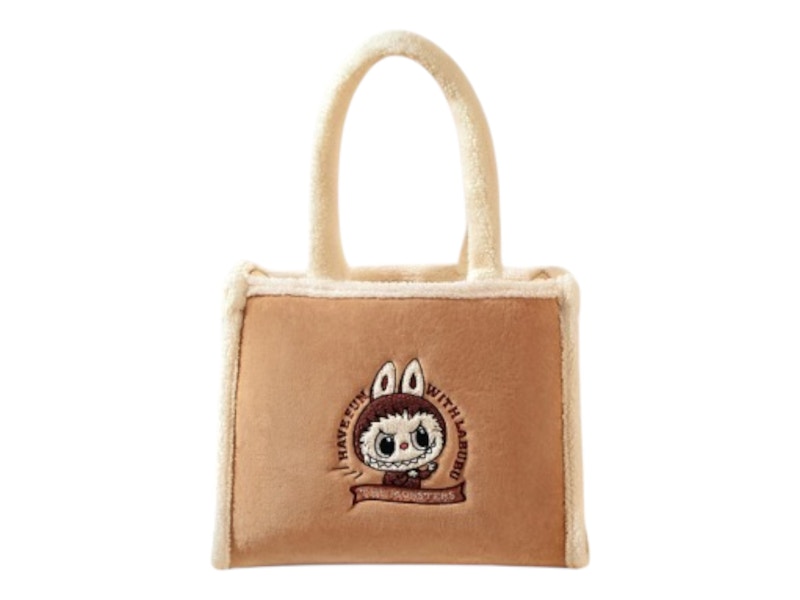 Pop Mart The Monsters Labubu Classic Bag Series Plush Tote Bag Brown