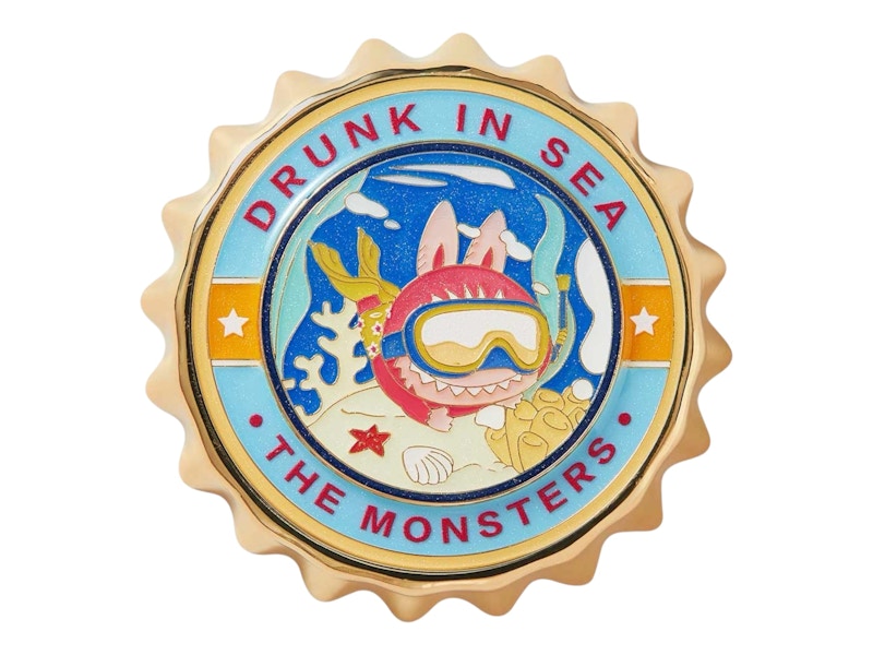 Pop Mart The Monsters Labubu Enchanted by the Seaside Series Happy Diving Fridge Magnet