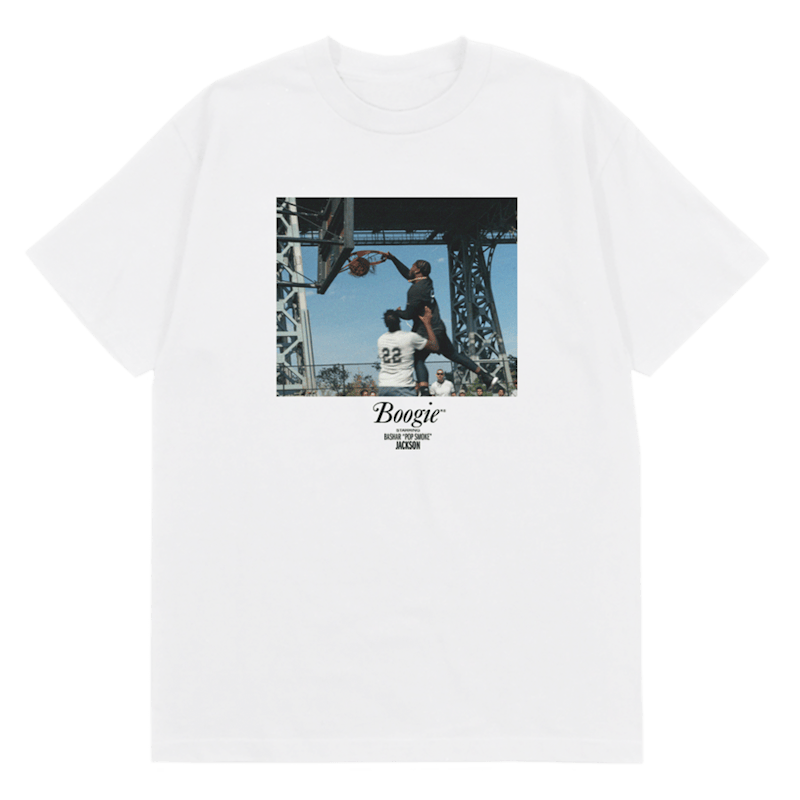 Pop Smoke Dunk Photo T-shirt White