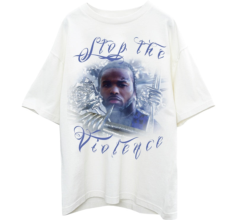 Pop Smoke Stop The Violence T-shirt White