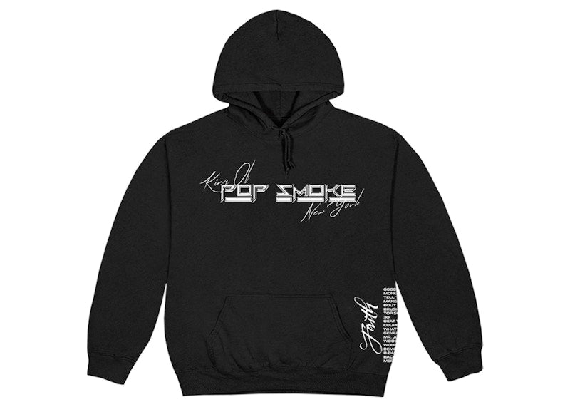 Pop Smoke x Vlone Faith King of New York Hoodie Black