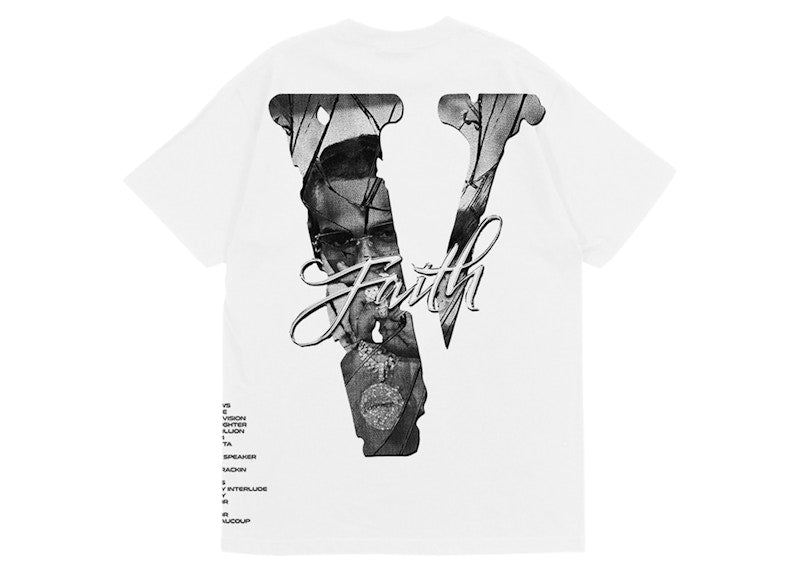 Pop Smoke x Vlone Faith King of New York T-shirt White