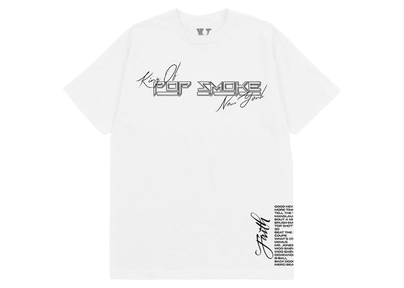 Pop Smoke x Vlone Faith King of New York T-shirt White