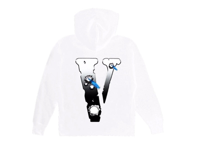 Pop Smoke x Vlone Hawk Em' Hoodie White