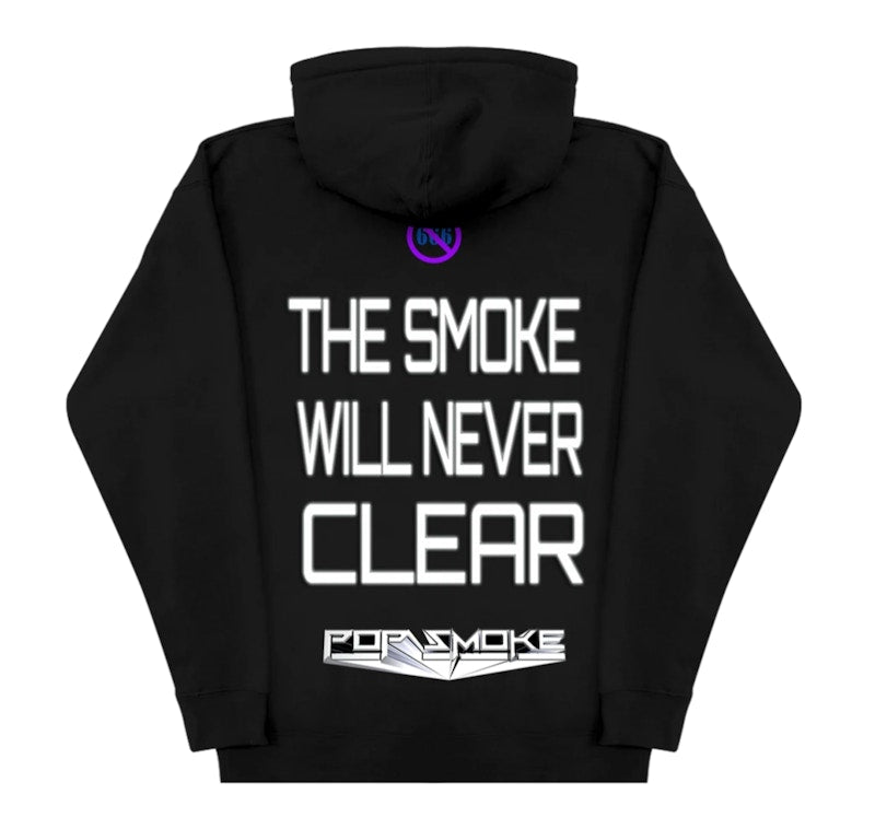 Pop Smoke x Who Decides War Infinite Reach Hoodie Black