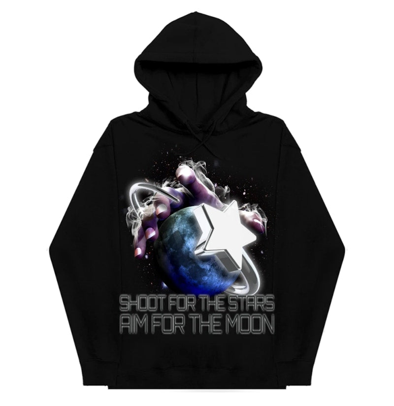 Pop Smoke x Who Decides War Infinite Reach Hoodie Black