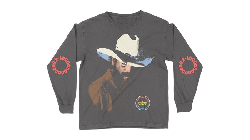 Post Malone F-1 Trillion Western L/S T-shirt Graphite