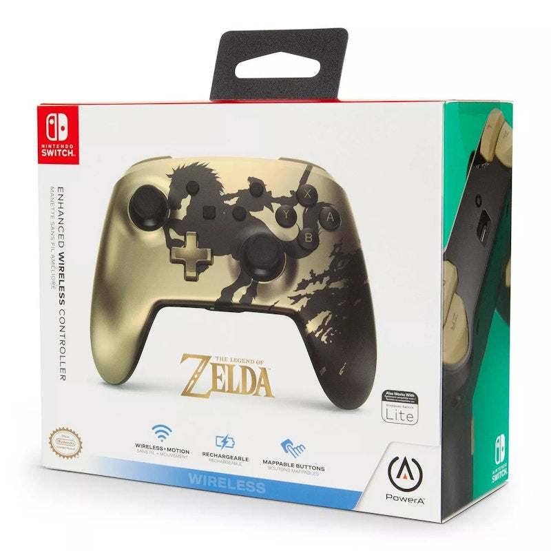 PowerA Nintendo Switch Legends of Zelda Wireless Controller Gold Rider