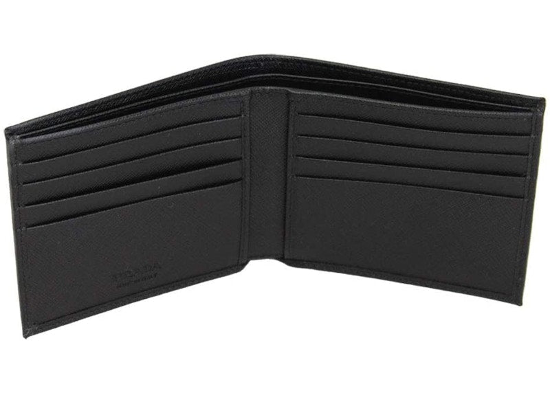Prada Bi-Fold Wallet Saffiano Leather Bluette