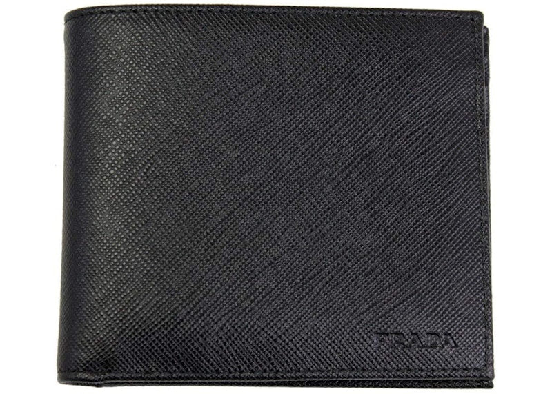 Prada Bi-Fold Wallet Saffiano Leather Bluette