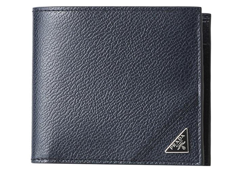Prada Bifold Wallet (4 Card Slot) Saffiano Leather Navy