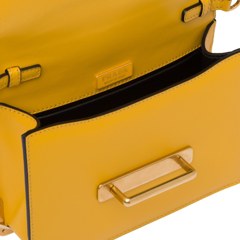 Prada Cahier Chain Yellow