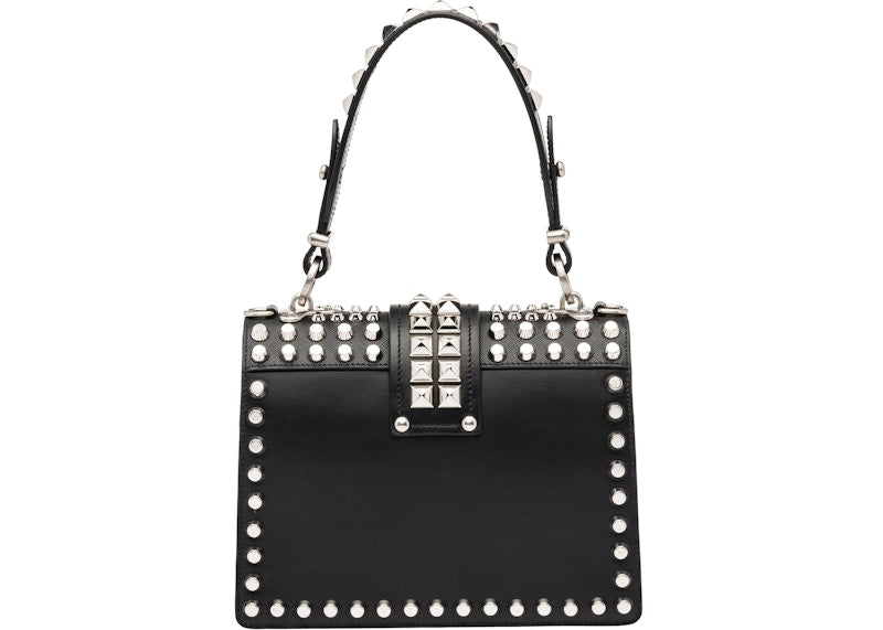 Prada Cahier Studded Black