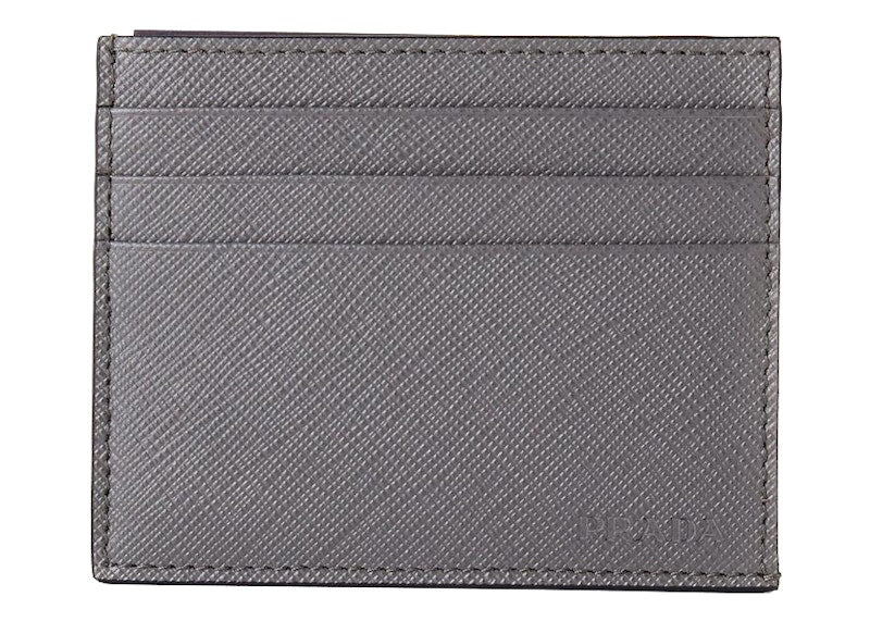 Prada Card Holder Saffiano Leather Argilla