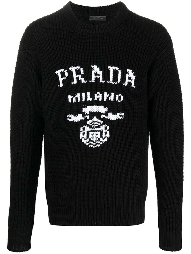 Prada Cashmere And Wool Crewneck Black