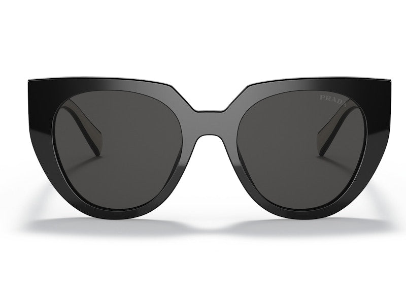 Prada Cat Eye Sunglasses Blac/Talc White (SPR 14WSF)