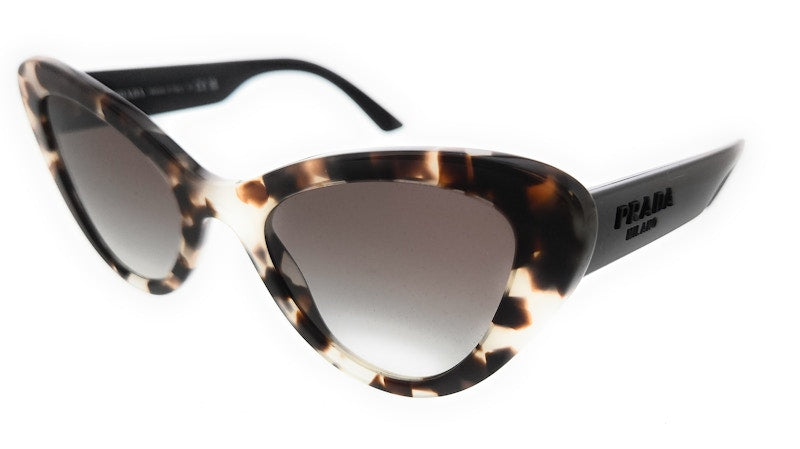 Prada Cat Eye Sunglasses Talc Havana/Grey Gradient (0PR 13YS UAO0A752)