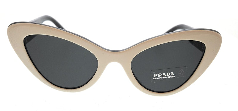 Prada Cat Eye Sunglasses White Black/Black (0PR 13YS 10A5S0)