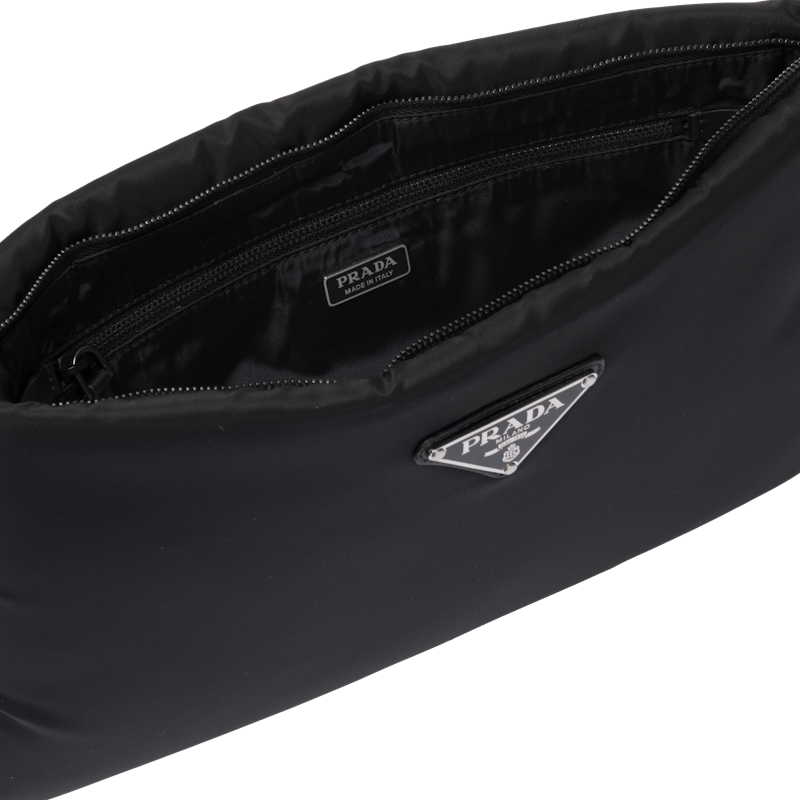 Prada Clutch Padded Nylon Medium Black
