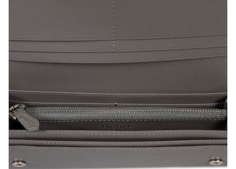 Prada Continental Wallet Saffiano Leather Marmo