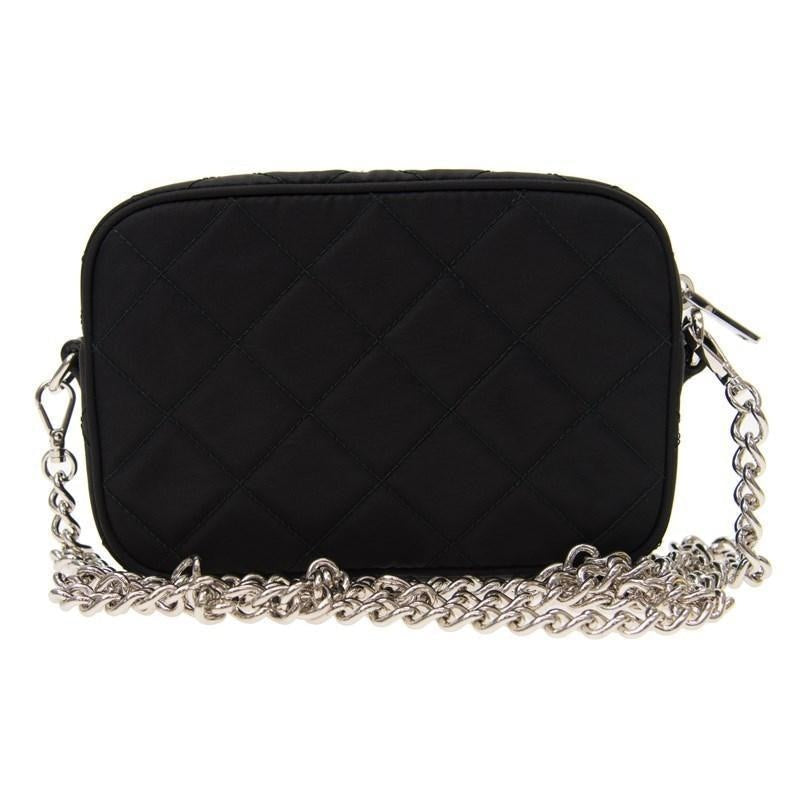 Prada Crossbody Quilted Tessuto Mini Black