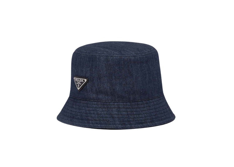 Prada Denim Bucket Hat Navy