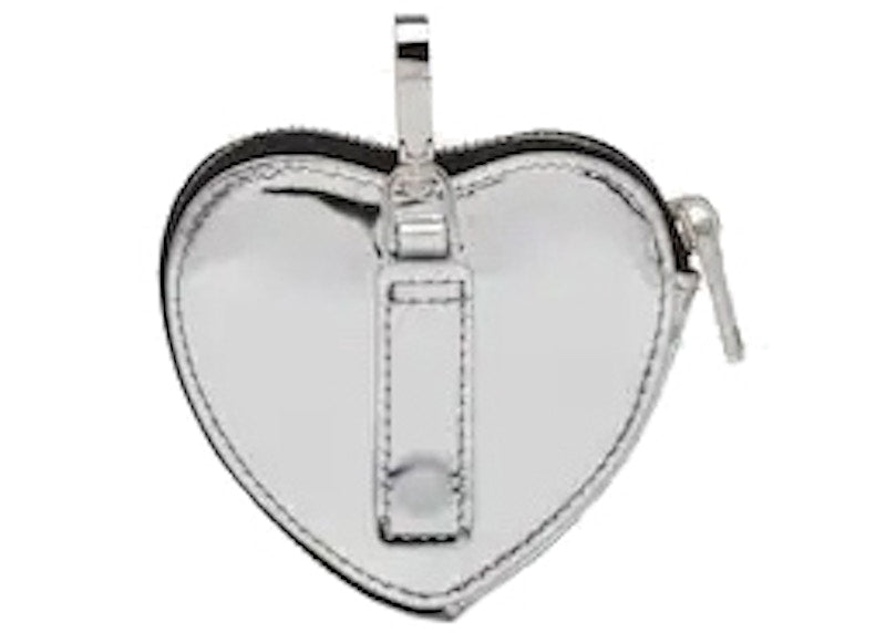 Prada Heart Mini Pouch Silver