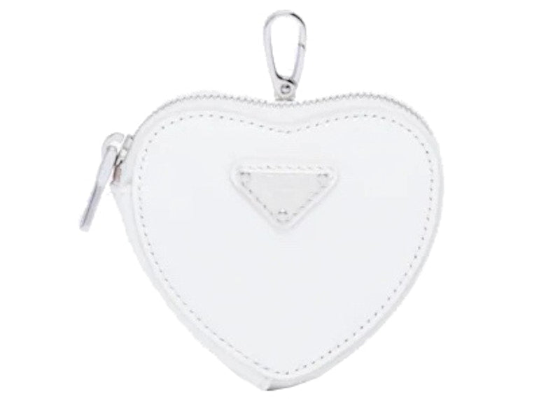 Prada Heart Mini Pouch White