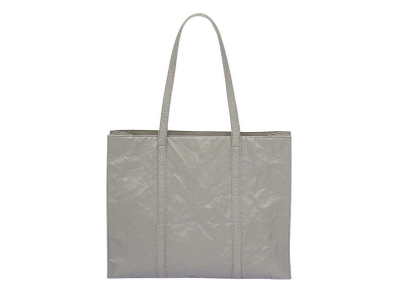 Prada Large Antique Nappa Leather Tote Slate Gray
