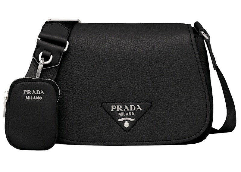 Prada Leather Shoulder Bag Black