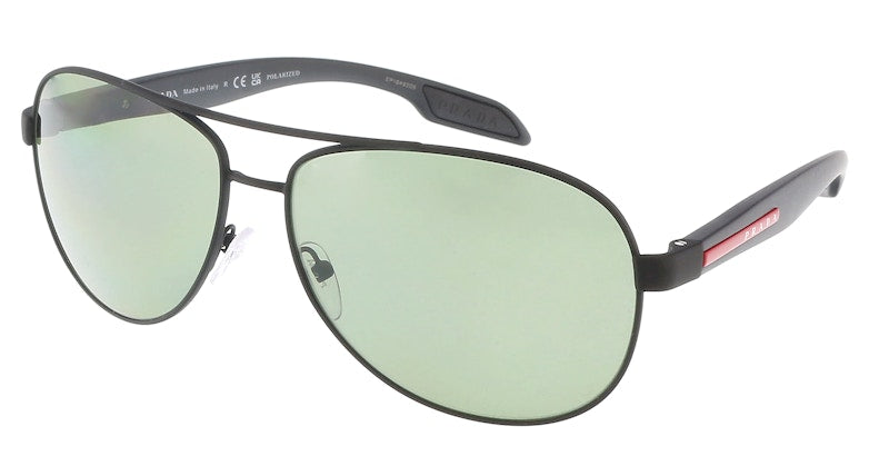 Prada Linea Rossa Oval Sunglasses Black (0PS 53PS DG05X162)
