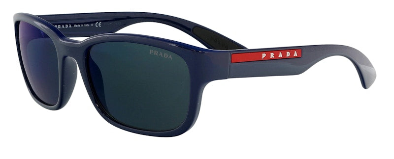 Prada Linea Rossa Rectangular Sunglasses Blue/Dark Grey (0PS 05VS MAB387)
