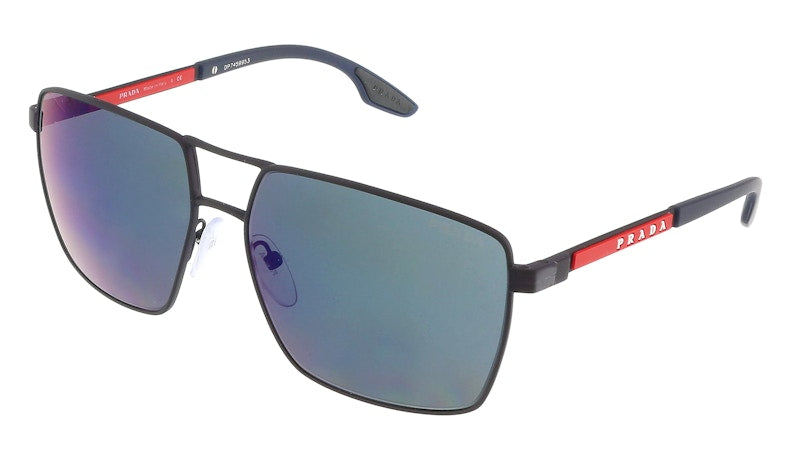 Prada Linea Rossa Square Sunglasses Blue Rubber (0PS 50WS)