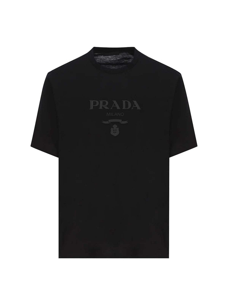 Prada Logo Printed Short-Sleeved T-Shirt Black