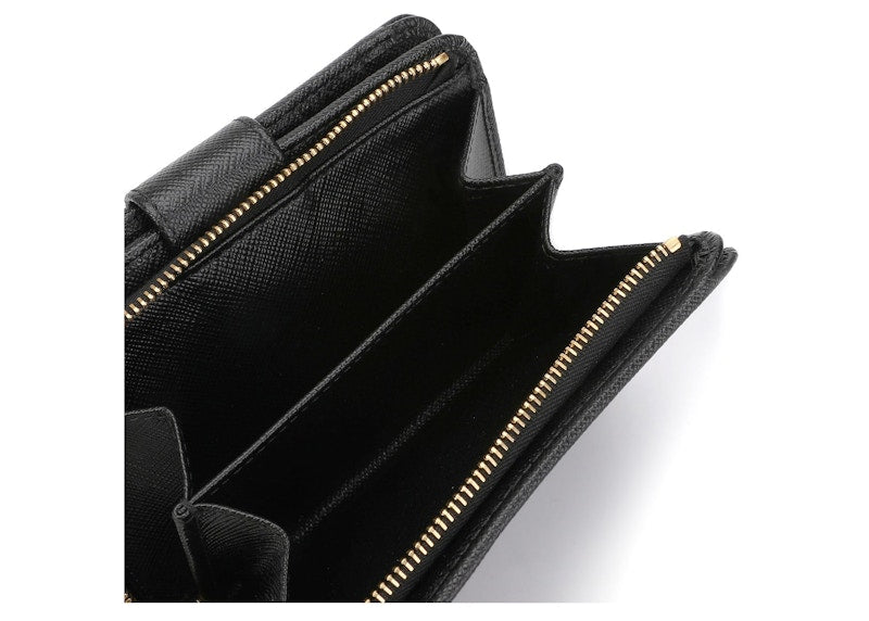 Prada Logo Wallet Medium Black