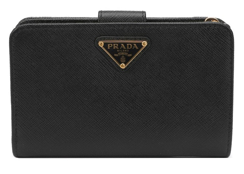 Prada Logo Wallet Medium Black