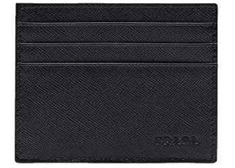 Prada Mercuio Card Holder Saffiano Black