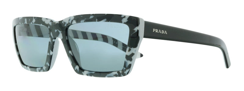 Prada Millenials Square Sunglasses Black/White/Havana (0PR 04VS 4433C2)