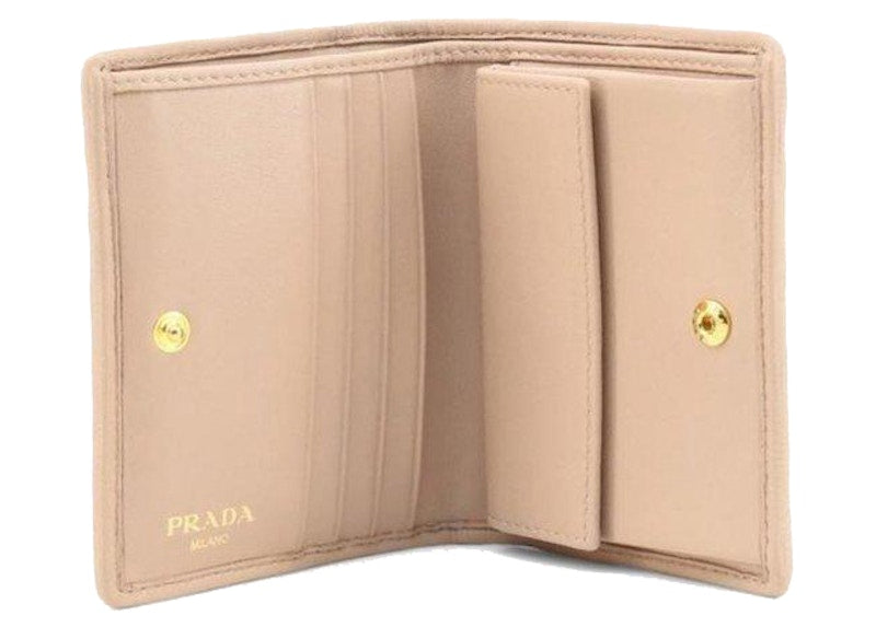 Prada Nappa Gaufre Wallet Beige Cipria
