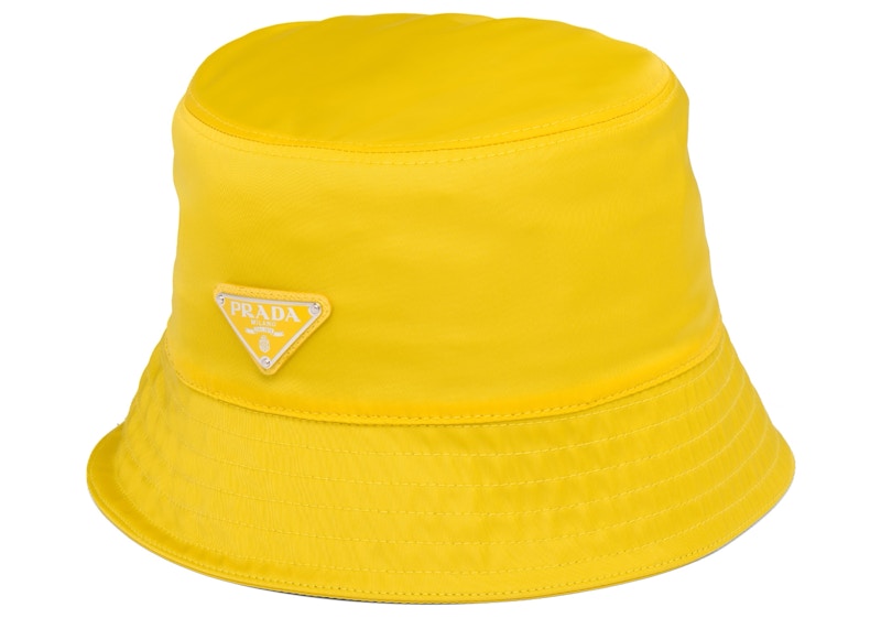Prada Nylon Bucket Hat Pineapple Yellow
