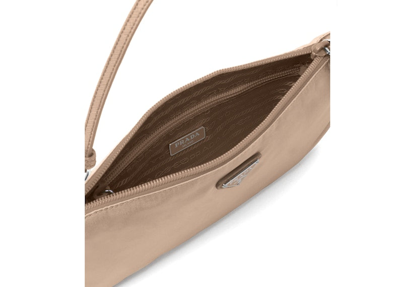 Prada Nylon and Saffiano Leather Mini-Bag Cameo Beige