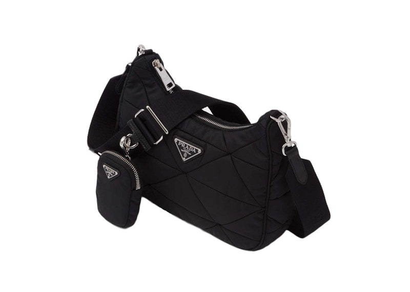 Prada Padded Re-Nylon Shoulder Bag Black