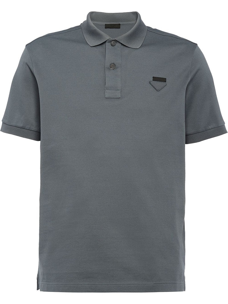Prada Pique Polo Shirt Grey
