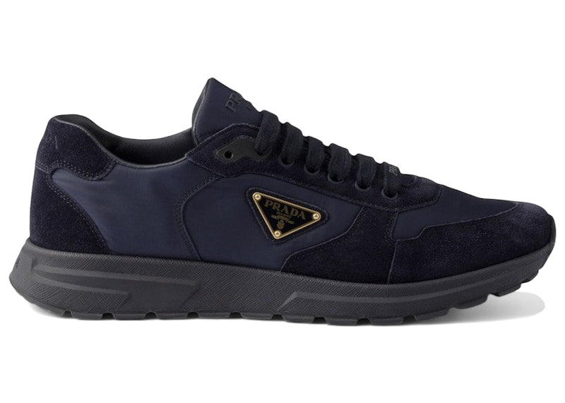 Prada Prax 2.0 Re-nylon and Suede Sneakers Navy