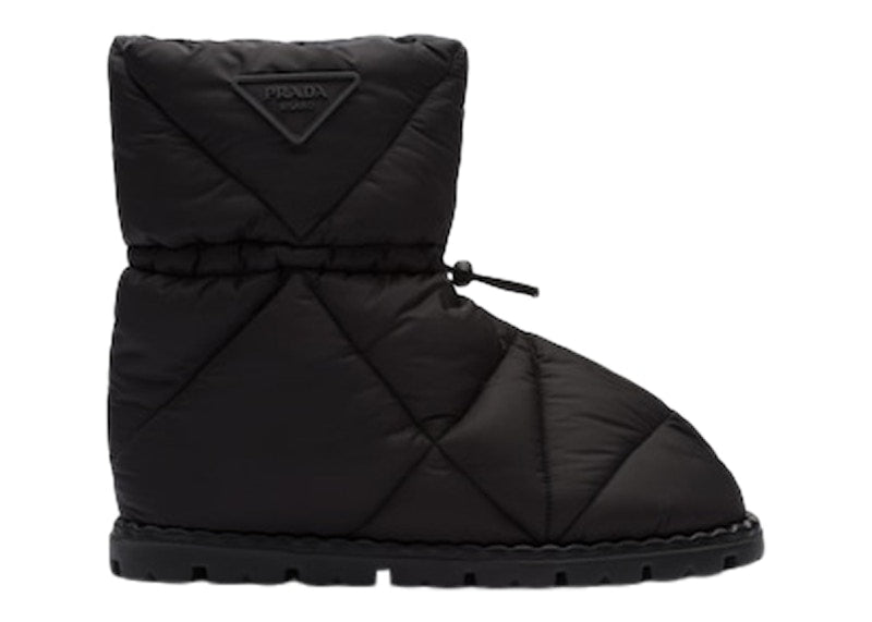 Prada Quilted Booties Black Nylon