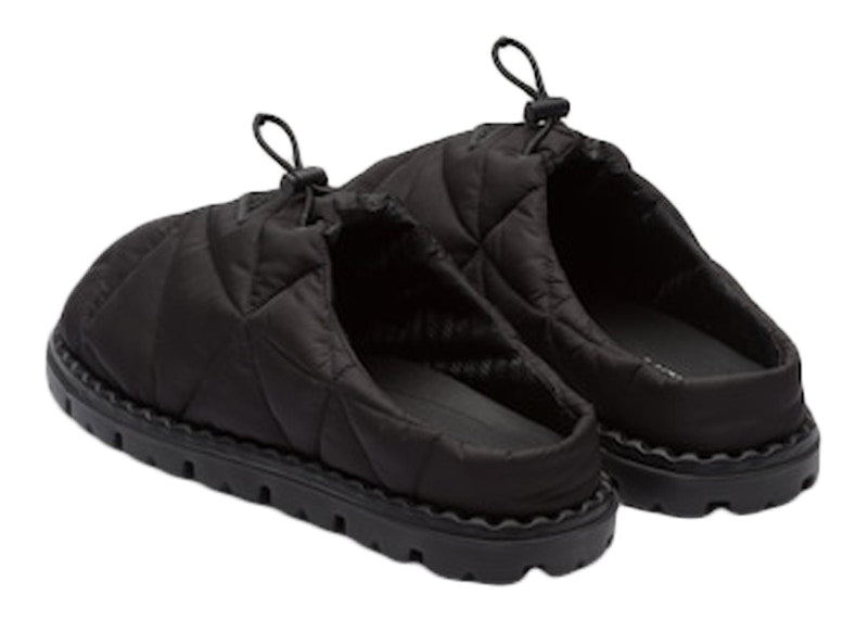 Prada Quilted Slides Black Nylon