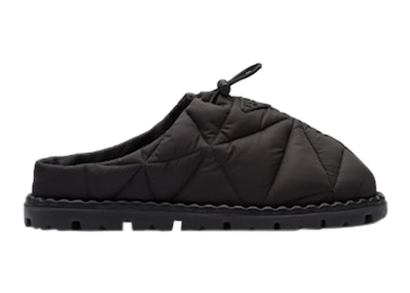 Prada Quilted Slides Black Nylon