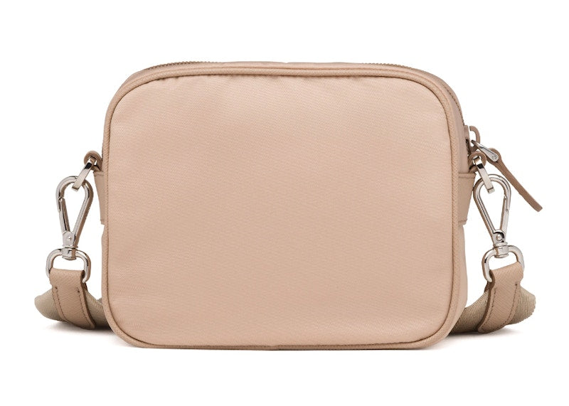Prada Re-Edition 2005 Nylon Bag Silver-tone Cameo Beige
